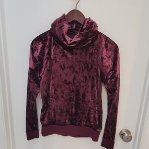 Betsey johnson  velour cowl neck sweater